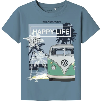Afbeelding van NAME IT NKMFATTIZ VW NREG SS TOP BOX SKY Jongens T shirts