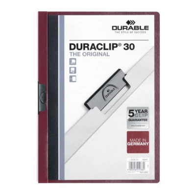 Afbeelding van Klemmap Durable Duraclip A4 3mm 30 vellen aubergine