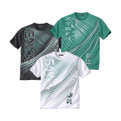 Afbeelding van ATLAS FOR MEN T shirts voor heren, set van 3 stuks, ronde hals, korte mouwen, verkrijgbaar in grote maten M tot 5XL,