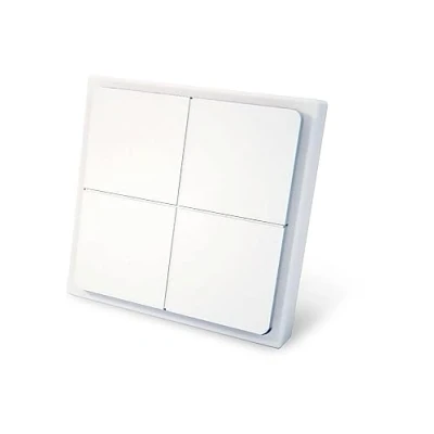 Afbeelding van LIGHTBEE Zigbee Switch draadloze lichtschakelaar en dimmer, compatibel met Philips Hue Apple HomeKit via de Bridge, slank design, mat wit, afstandsbediening