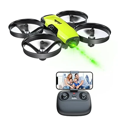 Afbeelding van Loolinn drone met Camera voor Kinderen Mini Quadcopter Afstandsbestuurbaar Aanpasbare Camera, FPV Real time Transmissie Foto&#039;s en Video&#039;s, Beveiligingen, Inclusief Drie Batterijen (Geschenkidee)