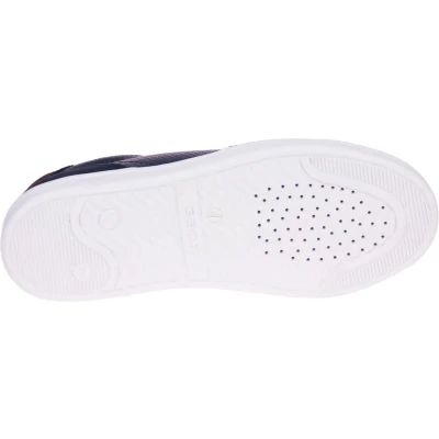 Afbeelding van Geox Djrock BOY Sneakers laag voor kinderen, Maat: 32, Navy/cognac Leer
