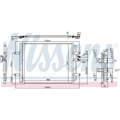 Afbeelding van Nissens Airco condensor 940584