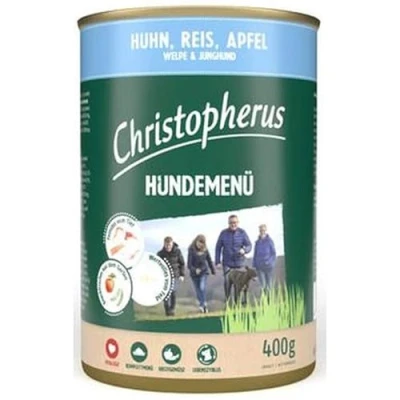 Afbeelding van Christopherus Junior hondenmenu 6x400g kip rijst, appel