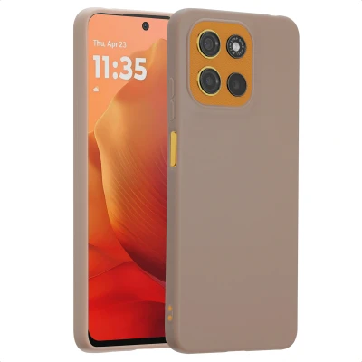 Afbeelding van Motorola Moto G15 Power Hoesje Siliconen en TPU (zacht) imoshion Softcase/Backcover Bruin Telefoonhoesje