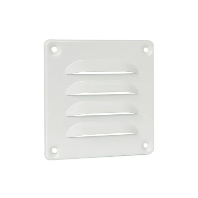 Afbeelding van Nedco schoepenrooster omgezette rand alum. 100 x mm wit