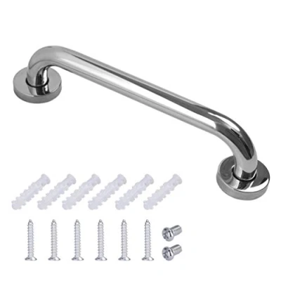Afbeelding van MengH SHOP Rvs Bad Grab Bar 12 inch/30cm Veiligheid Handvat Handdoek Houder voor Kinderen Ouderen Geblesseerd