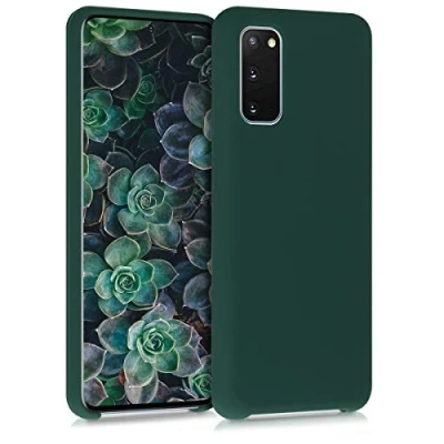 Afbeelding van kwmobile telefoonhoesje compatibel met Samsung Galaxy S20 hoesje Zachte case voor smartphone Back cover in mosgroen