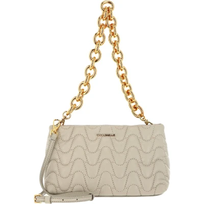 Afbeelding van COCCINELLE Leren Schoudertas Avondtas Ophelie Matelasse Handbag Gelso Beige