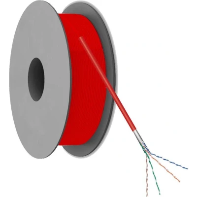 Afbeelding van Goobay CAT 5e Network Cable, F/UTP, 100 m, red