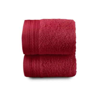 Afbeelding van Top Towel Premium grote badhanddoeken 2 gezichts of bidethanddoeken, 30 x 50 cm, 100% katoen, 600 g, granaatrood