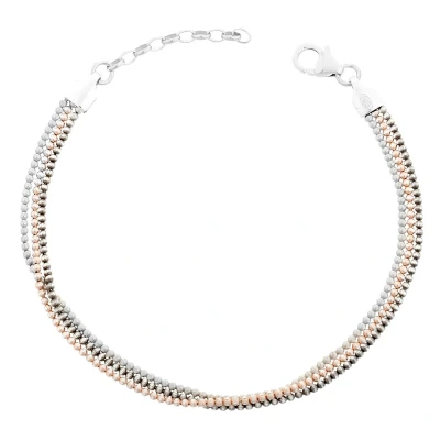 Afbeelding van Orphelia ZA 7203 Armband multiple chains balls 925 Zilver 18+3 cm