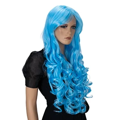 Afbeelding van CAISHA 80cm Pruik Volumineus Lang Haar Cosplay Theatershow Turkoois CP8