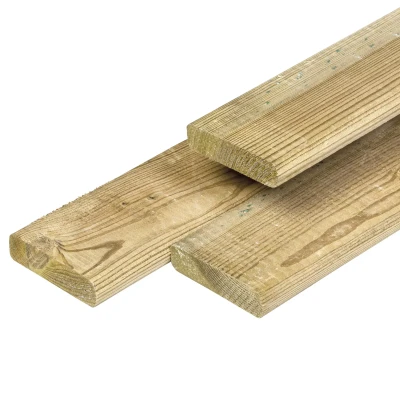 Afbeelding van Plank Midden Europees grenen 1,6x7,0x400 cm Tuindeco