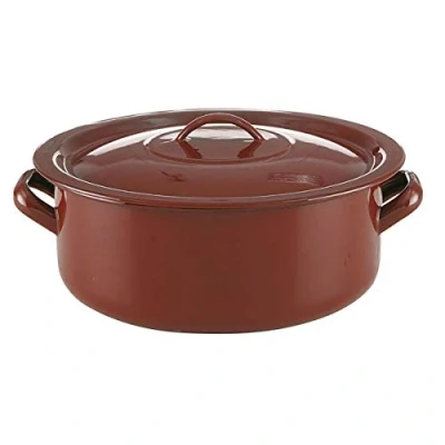 Afbeelding van Kookpot met Deksel Quid Classic Bruin Geëmailleerd Staal Afmetingen 38 cm