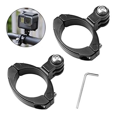 Afbeelding van Aallo 2 stuks Aluminium Sport Actiecamera&#039;s Accessoires Hoge kwaliteit Stuuradapter Bevestigingsbeugel Diameter 26.5 32mm voor Gopro HE Hero/HD Hero2 / 3 Zwart