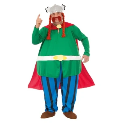 Afbeelding van Chaks Asterix &amp; Obelix Kostuum Stamhoofd Heroix Man Blauw, Rood, Groen Medium Carnavalskleding Verkleedkleding
