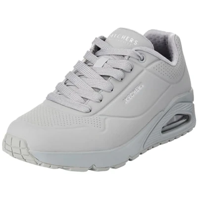 Afbeelding van Skechers Uno Stand on Air Sneakers voor heren, Lichtgrijs Durabuck Mesh, 39.5 EU