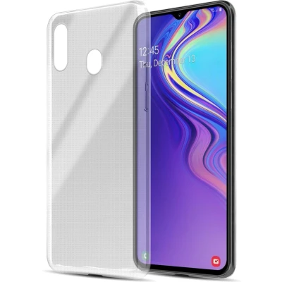 Afbeelding van Cadorabo Hoesje geschikt voor Samsung Galaxy M30 / A40s in VOLLEDIG TRANSPARANT Beschermhoes gemaakt van flexibel TPU Silicone Case Cover