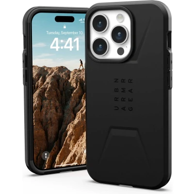 Afbeelding van Apple iPhone 15 Pro MagSafe Hoesje Kunststof UAG Backcover/Hardcase Zwart Telefoonhoesje Shockproof/Valbescherming