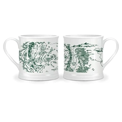 Afbeelding van Lord of the Rings Midden Aarde kaart Vintage Mok