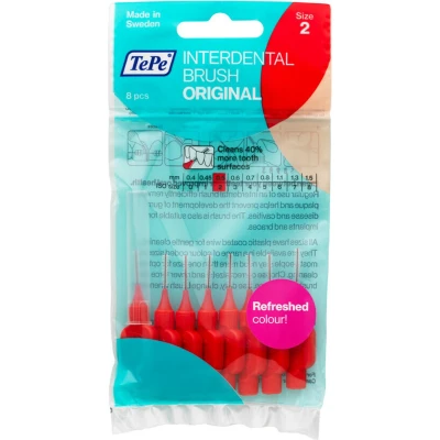 Afbeelding van TePe Interdentale Ragers Original 0,5 mm Rood blister à 8 stuks