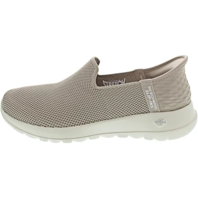 Afbeelding van Skechers Slip ins: Go Walk sneakers beige Maat: 40 Textiel/Textiel/Rubber Casual Lage met