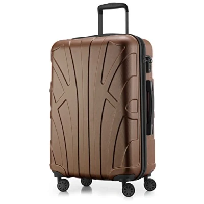 Afbeelding van Suitline harde koffer trolley check in bagage, TSA, 66 cm, ca. 58 liter, 100% ABS mat cappuccino