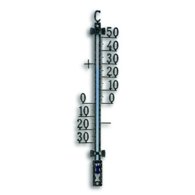 Afbeelding van TFA Dostmann analoge thermometer voor buiten, 12.5000, weerbestendig, metalen buitenthermometer, zwart, (L) 35 x (B) 14 (H) 165 mm
