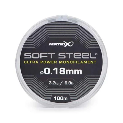 Afbeelding van Matrix Soft Steel Ultra Power Monofilament 100m 0.18mm 6.9lb 3.2kg