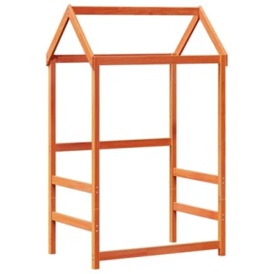 Afbeelding van Kinderbedhuisje 108x70x176,5 cm massief grenenhout wasbruin