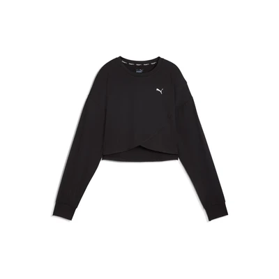 Afbeelding van Puma Cloudspun Crossover CREW Short Longsleeve, Dames, Maat: XS, Black