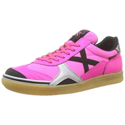 Afbeelding van Munich Gresca Zaalvoetbalschoenen, Heren, Maat: 42, Pink/black Leer en textiel
