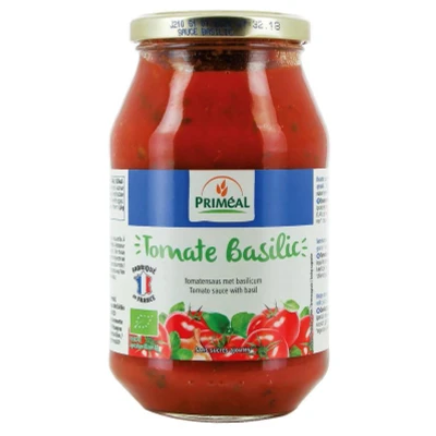 Afbeelding van Primeal Pastasaus Tomaten Basilicum Bio, 510 gram