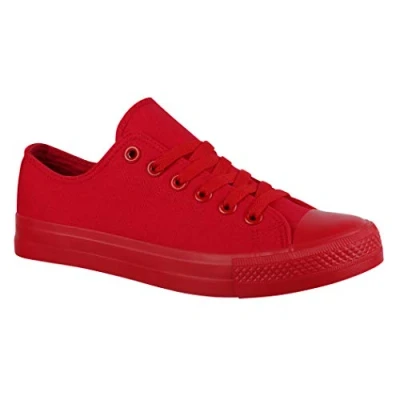 Afbeelding van Elara Unisex Sneaker Textiel Sportschoenen Lage Top Chunkyrayan ZY9032 Rot 42