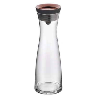 Afbeelding van WMF Basic Waterkaraf 1.0L koper, Glas, CloseUp sluiting, Ingebouwde zeef, eenvoudig te vullen, Druppelvrij schenken, Inhoud 1 liter