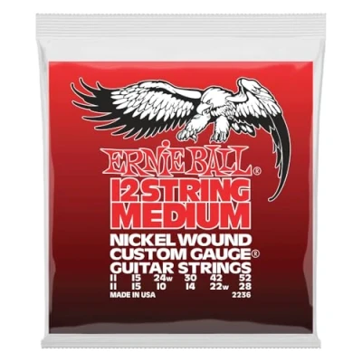 Afbeelding van Ernie Ball Medium 12 String Nickel Wound Electric Guitar Strings 11 52 Gauge