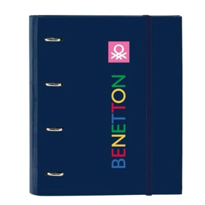 Afbeelding van Ringmap Benetton Damero Marineblauw 27 x 32 3.5 cm
