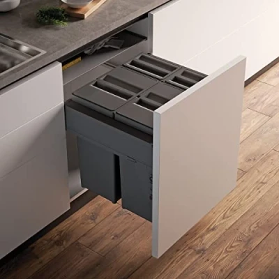 Afbeelding van Menage Confort Automatische uittrekbare vuilnisemmer, breedte 362 368 mm