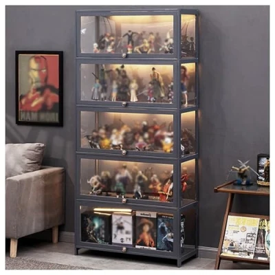 Afbeelding van Vitrines voor verzamelobjecten Acryl Vitrine Glazen vitrinekast Curio Kast Figuur China Opbergkast, Collectible Toy Organisatoren en Displays,