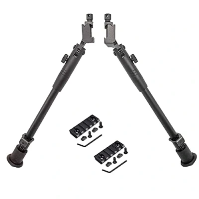 Afbeelding van 9 12 inch tactische tweepoot met zijmontage instelbaar voor remlussen/onderhefboom luchtgeweren Picatinny rails