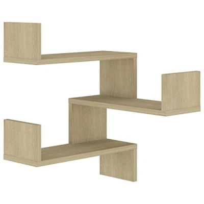 Afbeelding van vidaXL Hoekwandschap 40x40x50 cm spaanplaat sonoma eikenkleurig
