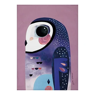 Afbeelding van Maxwell &amp; Williams Pete Cromer Vogels, Theedoek met Uil, 100% Katoenen Keukendoek, 70 x 50 Centimeter