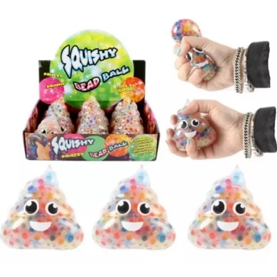 Afbeelding van 12 Squeeze poo met colorful beads