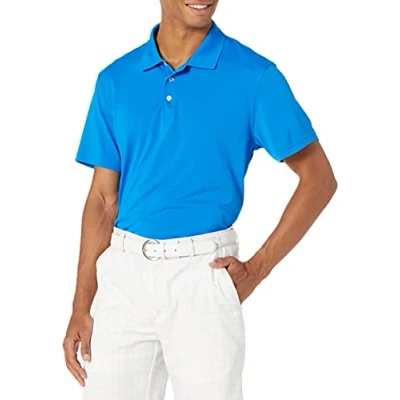 Afbeelding van Amazon Essentials Men&#039;s Sneldrogend golfpoloshirt met slanke pasvorm, Metallic blauw, S