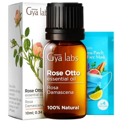 Afbeelding van Gya Labs Rose Essentiële Oliën voor Huidgebruik &amp; Aromatherapie 100% Pure Therapeutische Grade Rozenolie gezicht Olie Diffuser, Huid, Gezicht, Haar Parfum (10ml)