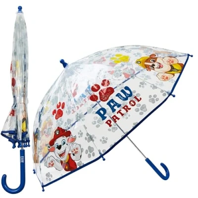 Afbeelding van PAW PATROL paraplu voor kinderen, in klokvorm, transparant, cadeaus blauw