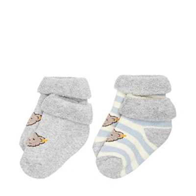 Afbeelding van Steiff Unisex Baby Multipack Sneaker Sokken 2 Pack GOTS, Celestial Blue, 18 EU