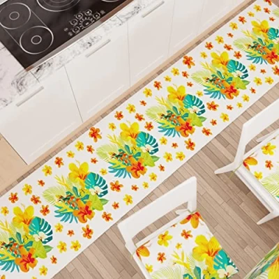 Afbeelding van PETTI Artigiani Italiani Keukentapijt, loper, keukenloper, antislip en wasbaar, 52 x 180 cm, tropisch 03, 100% Made in Italy