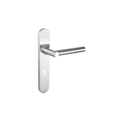 Afbeelding van Lavuzo deurkruk Grosetto RVS met afgerond schild SL72 Per set